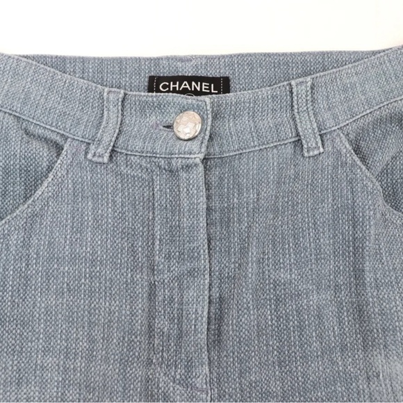 CHANEL P53836V40358 Wide Pants 36 Light blue Authentic Women Used from Japan - Picture 2 of 4